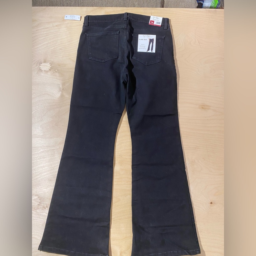 Jessica Simpson Classic Black High Rise Flare Jeans 14 (QJ) - Picture 6 of 7